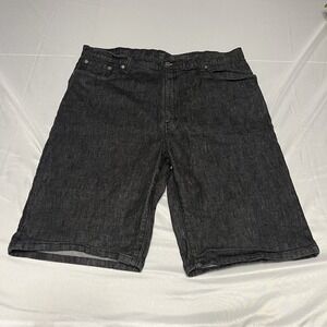 Levis 569 Shorts Mens 38 Black Fade Denim Loose Relaxed Fit Stretch Skate Jorts